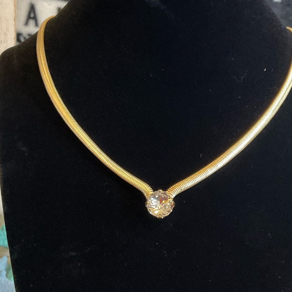 Sorrelli Gold Necklace with Clear Crystal